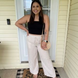 Striped Wide Leg Pants